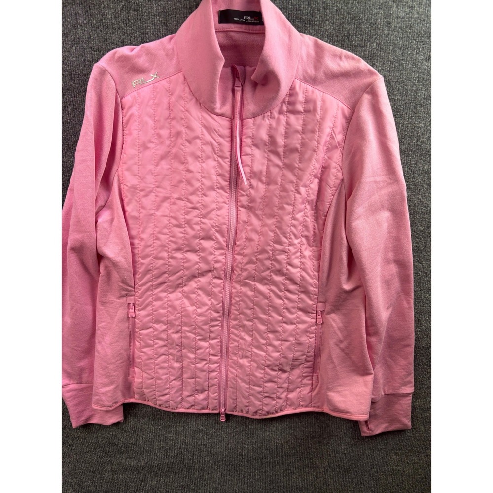 RLX Ralph Lauren Hybrid Jacket Women Large Pink Quilted Bel-Air Country Club